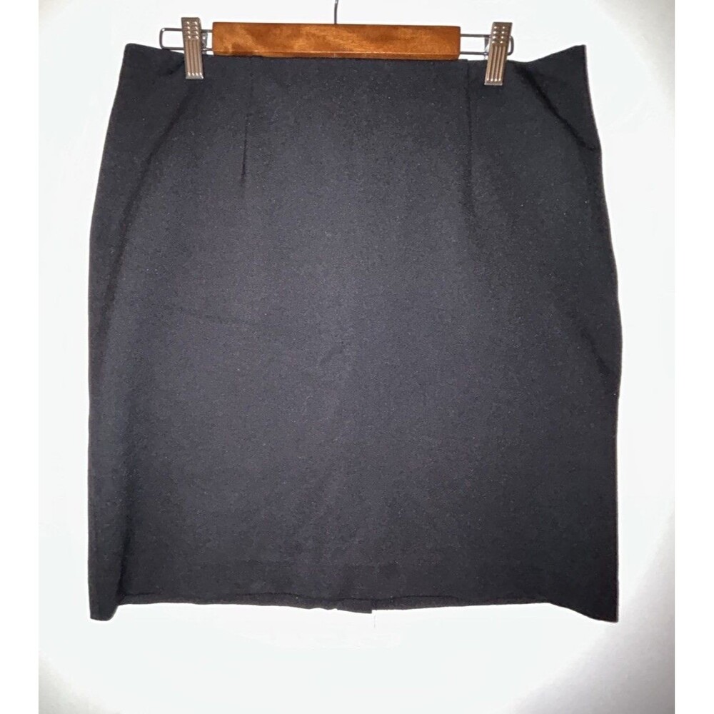 J.Jill Women’s Black Pull On Stretch Ponte Short Pencil Skirt Size Petite M
